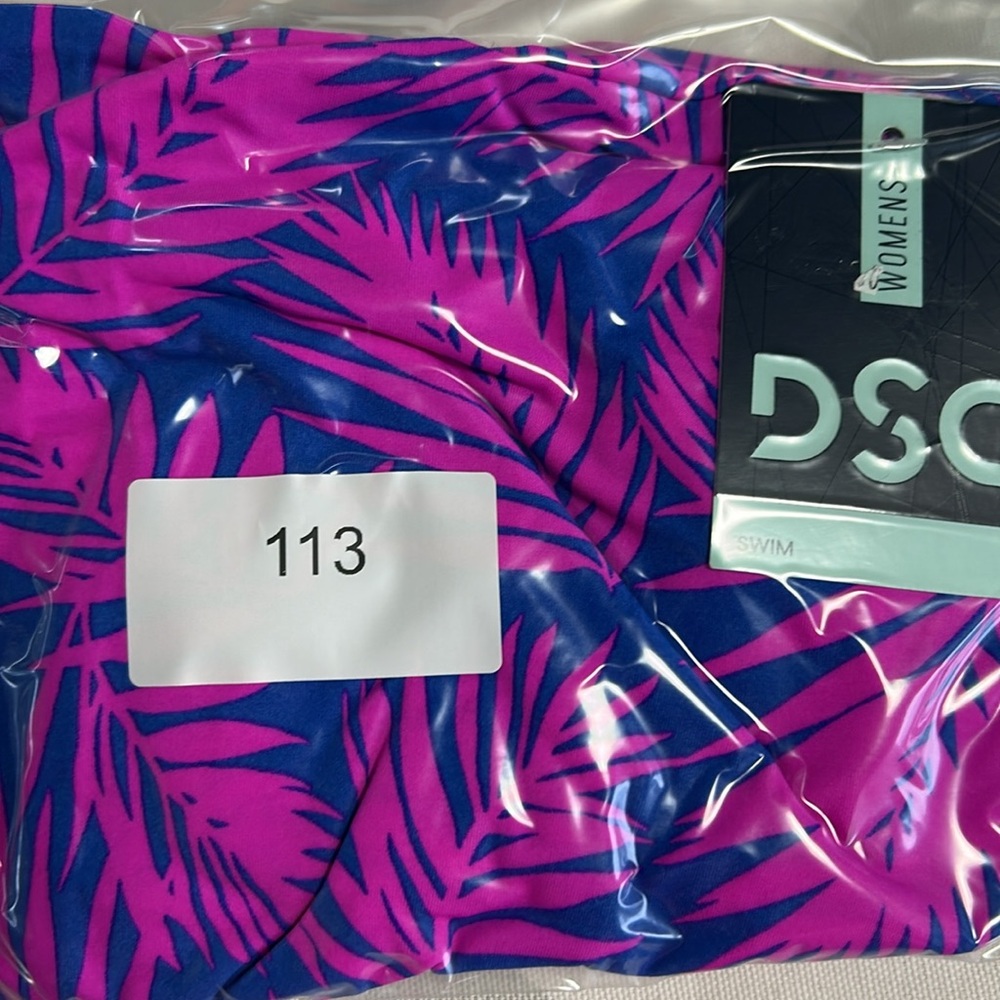 DSG Blue and Pink One Piece Swimwear Racerback - Picture 8 of 8